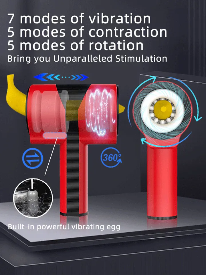 Teles Scoop Automatic Masturbator Twist & Turn Red - Automatischer Masturbator 2 [full]