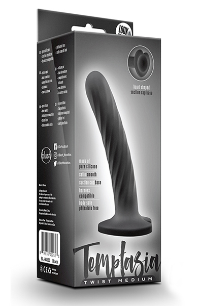 Temptasia Twist Medium Schwarz 14 cm - Kleiner Dildo 2