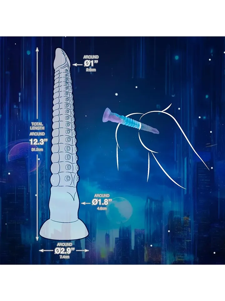 Tentaeel Glow In The Dark Dildo 31,2 cm - Drachen-Dildo 2