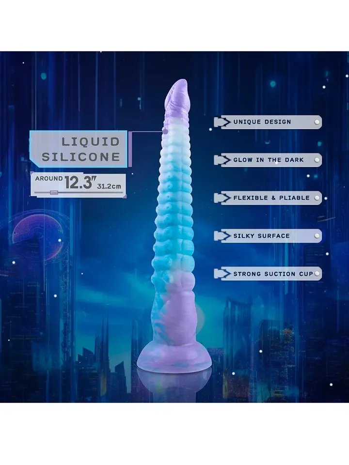 Tentaeel Glow In The Dark Dildo 31,2 cm - Drachen-Dildo 3