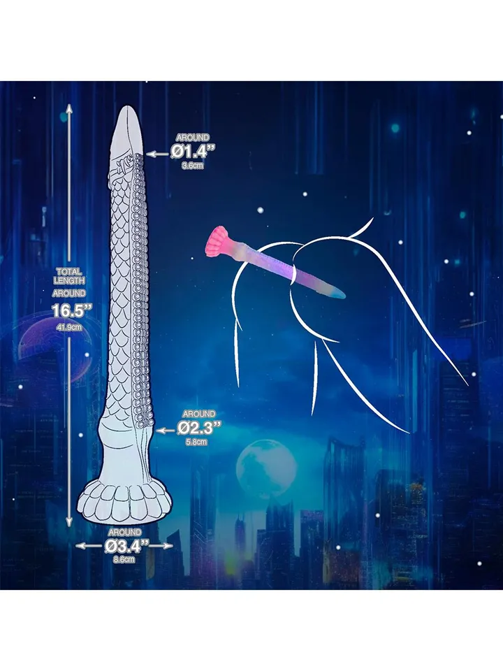Tentaeel Glow In The Dark Dildo 44,5 cm - Drachen-Dildo 3