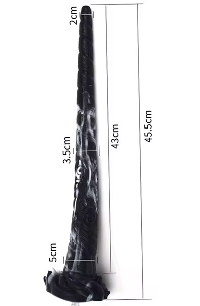 Tentakrux Dildo Black/White 45,5 cm - Drachen-Dildo 2