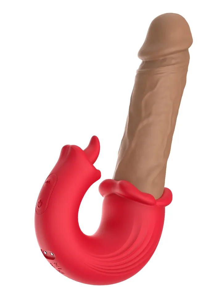 Thrust & Tease Thrusting & Vibrating Dildo - Vibrierender Dildo 4 [full]