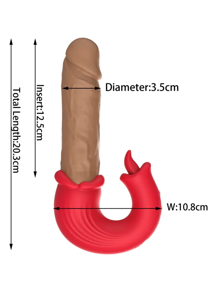 Thrust & Tease Thrusting & Vibrating Dildo - Vibrierender Dildo 5 [full]