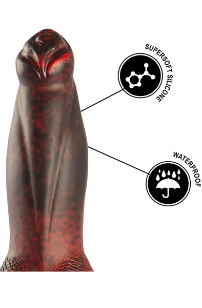 Titan In Flames Dildo With Remote 22,5 cm - Drachen-Dildo 3