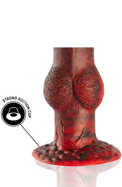 Titan In Flames Dildo With Remote 22,5 cm - Drachen-Dildo 4