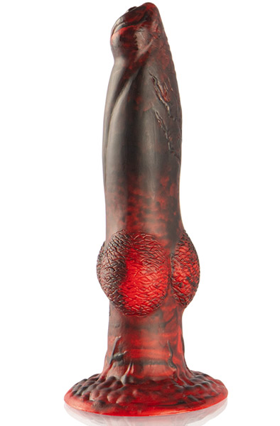 Titan In Flames Dildo With Remote 22,5 cm - Drachen-Dildo 6
