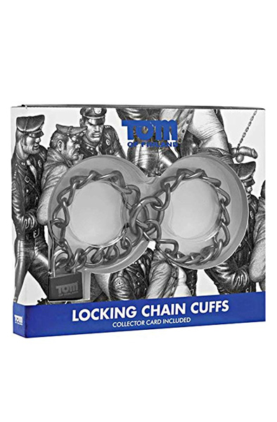 Tom of Finland Locking Chain Cuffs - Handschellen aus Metall 2