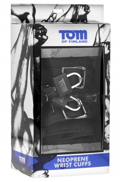 Tom of Finland Neoprene Wrist Cuffs With Locks - Handschellen 2