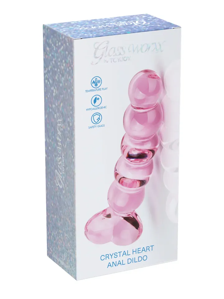 ToyJoy Glass Worxx Crystal Heart Anal Dildo - Glas-Dildo 3 [full]