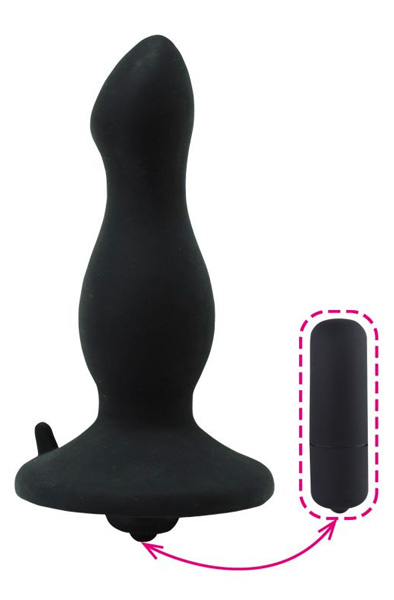 TOYZ4LOVERS Anal Bullet Schwarz - Vibrierender Analplug 2
