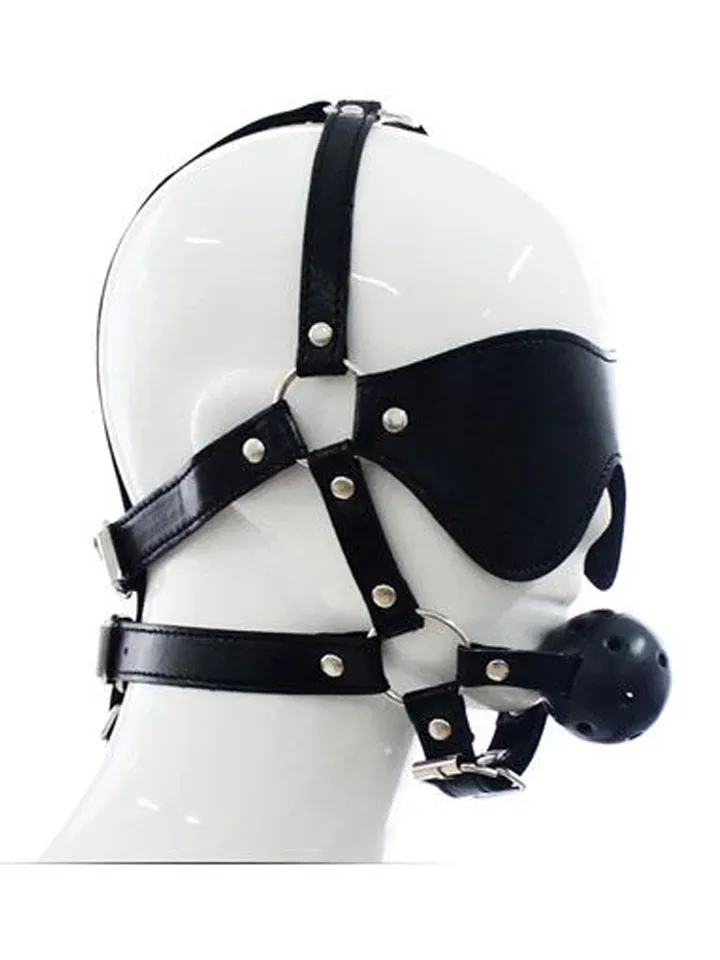 TOYZ4LOVERS Total Head Harness Restraint - Geschirr mit Knebelball 1 [full]