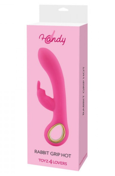 TOYZ4LOVERS Vibrator Rabbit Grip in Knallpink - Rabbit-Vibrator 3