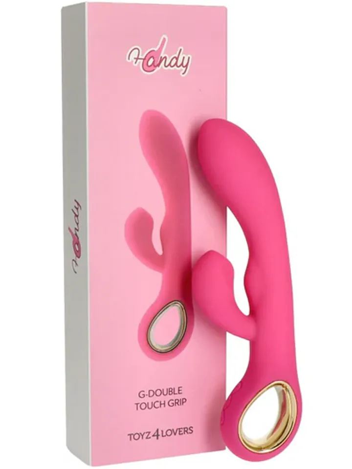 TOYZ4LOVERS Vibrator Rabbit Handlicher G-Doppel Touch Griff Pink - Rabbit-Vibrator 3