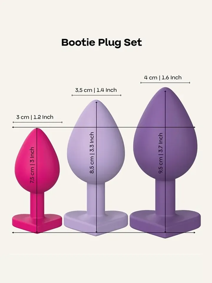 Triple Heart Anal Plug Set - Analplug Set 3 [full]