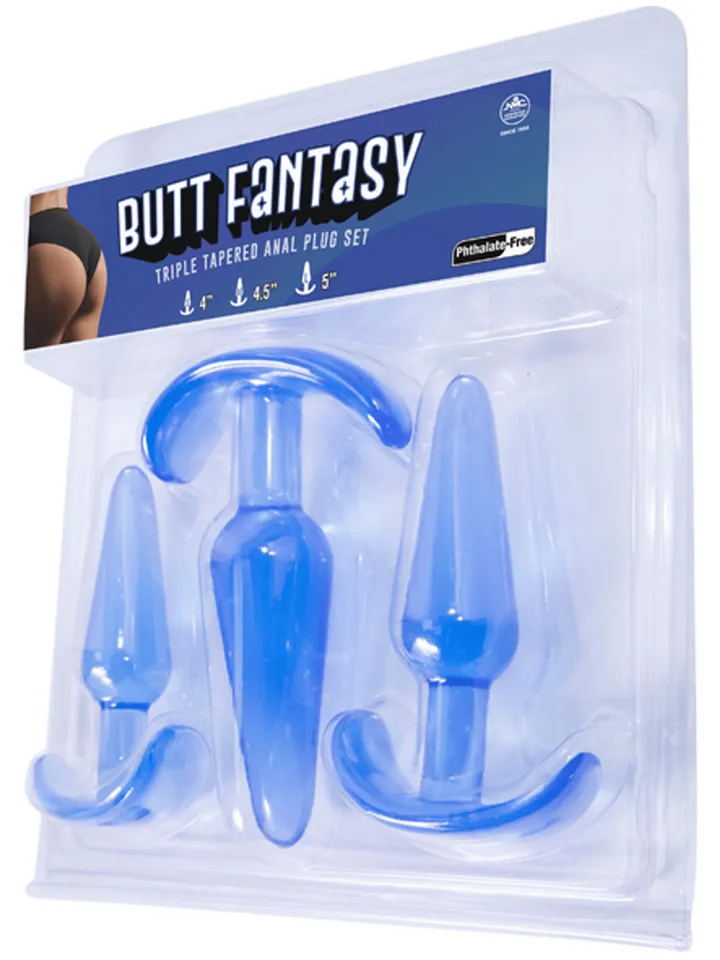 Triple Tapered Plug Set Blau - Analplug Set 3
