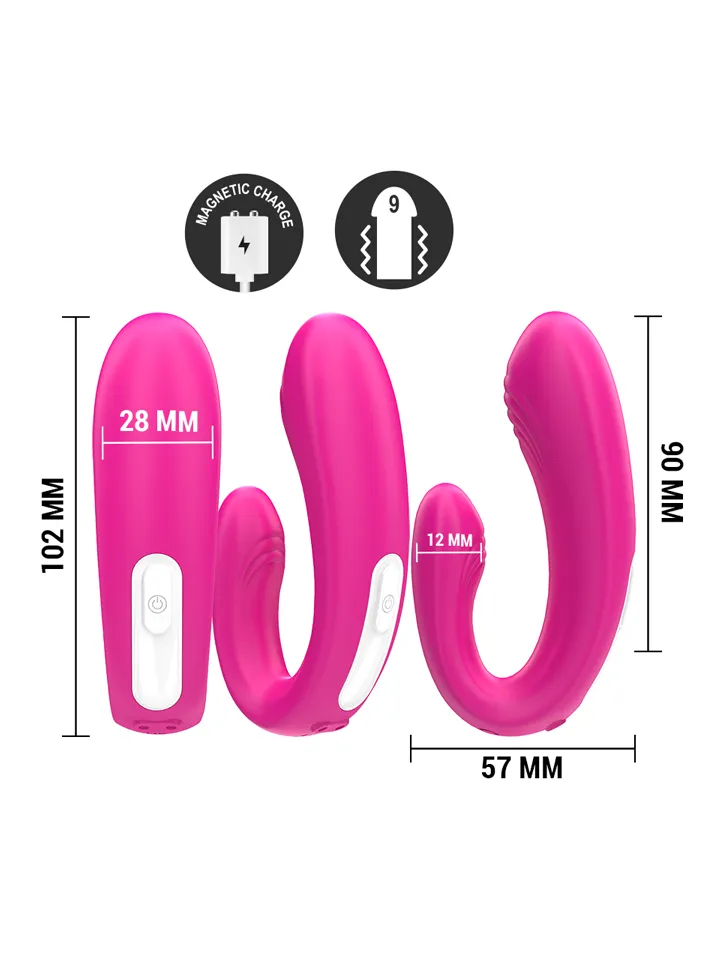 U-shaped Stimulator & Vibrator With Remote Control - Paarvibrator 3 [full]
