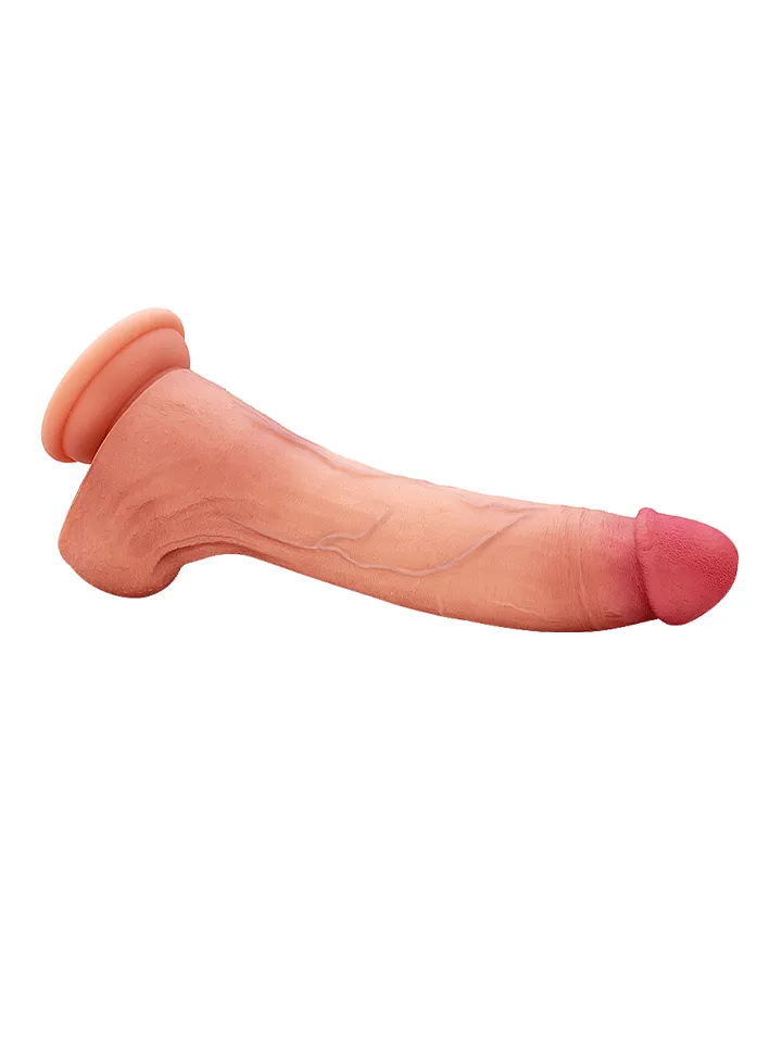 Ultra-Realistic Curved Silicone Dildo With Balls 21,5 cm - Realistischer Dildo 4 [full]