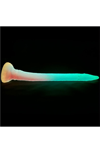 Unicorny Leuchtender Anal-Dildo in Mischfarben 47 cm - Drachen-Dildo 3