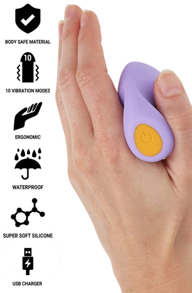 Ursula Stimulator 10 Vibrations Purple - Mini-Vibrator 1