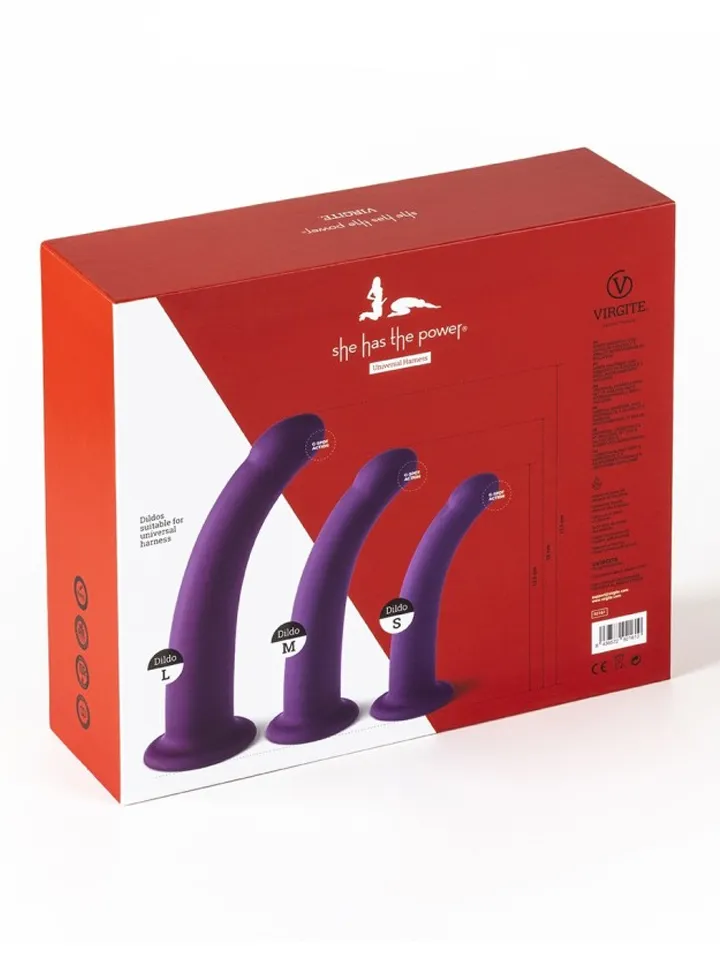Vergite Set Of 3 Silicone Dildos Purple - Dildo 3 [full]