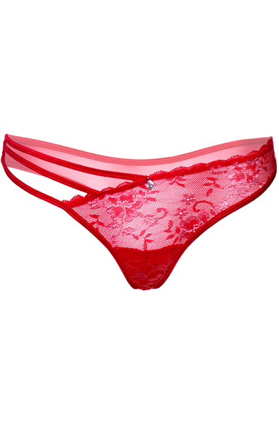 Very Sexy Florale Spitze String Rot - Spitzenhöschen 3