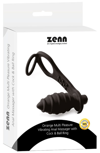 Vibrating Anal Massager With Cock & Ball Ring - Analplug mit Penisring 2