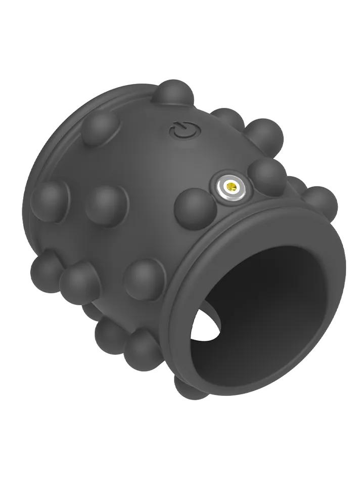 Vibrating Dotted Silicone Cock Sleeve - Vibrierender Penisverlängerer 1 [full]