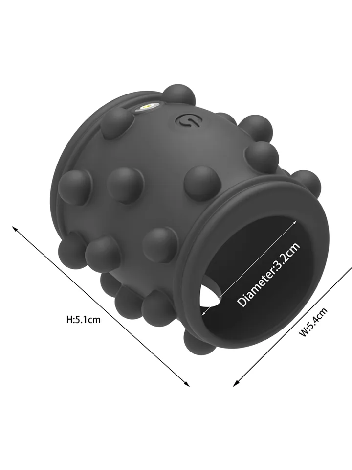Vibrating Dotted Silicone Cock Sleeve - Vibrierender Penisverlängerer 4 [full]