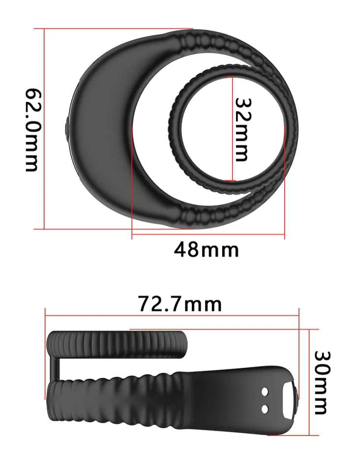 Vibrating Double Cock Ring - Vibrierender Penisring 4 [full]