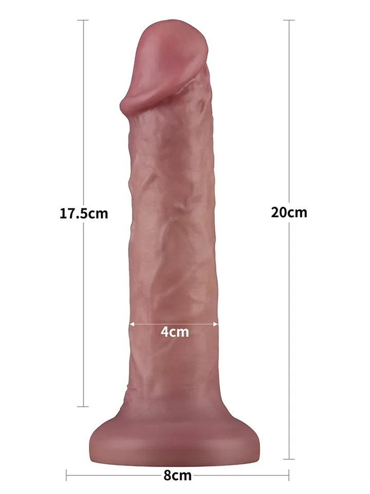 Vibrating Dual Density Power Cock 20 cm - Vibrierender Dildo 2 [full]