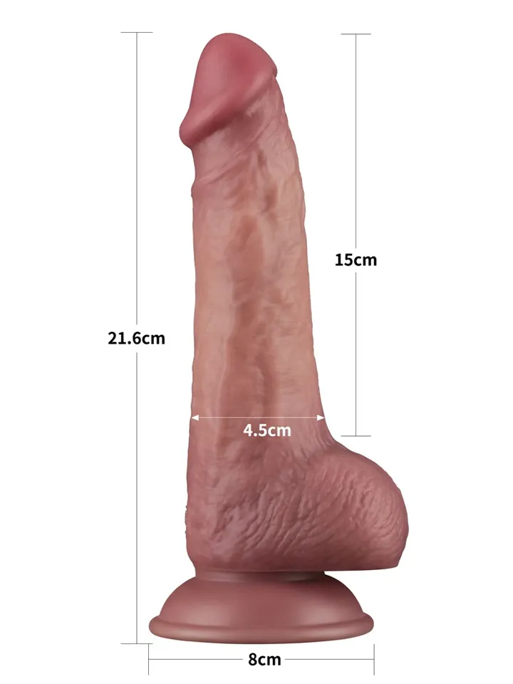 Vibrating Dual Density Power Cock 21,6 cm - Vibrierender Dildo 3 [full]