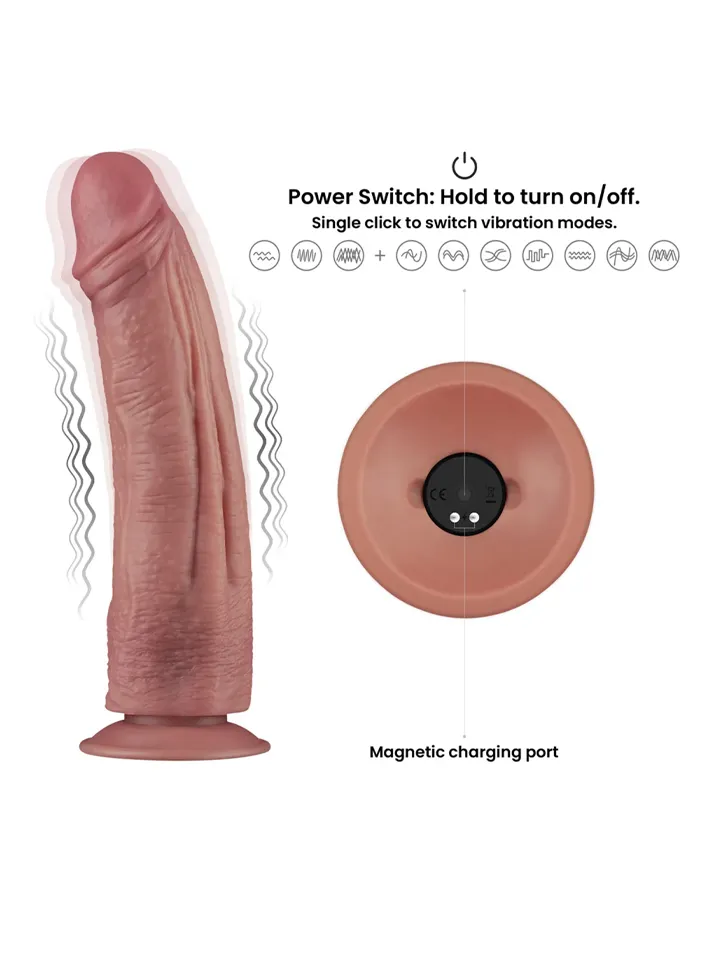Vibrating Dual Density Power Cock 26,8 cm - Vibrierender Dildo 3 [full]