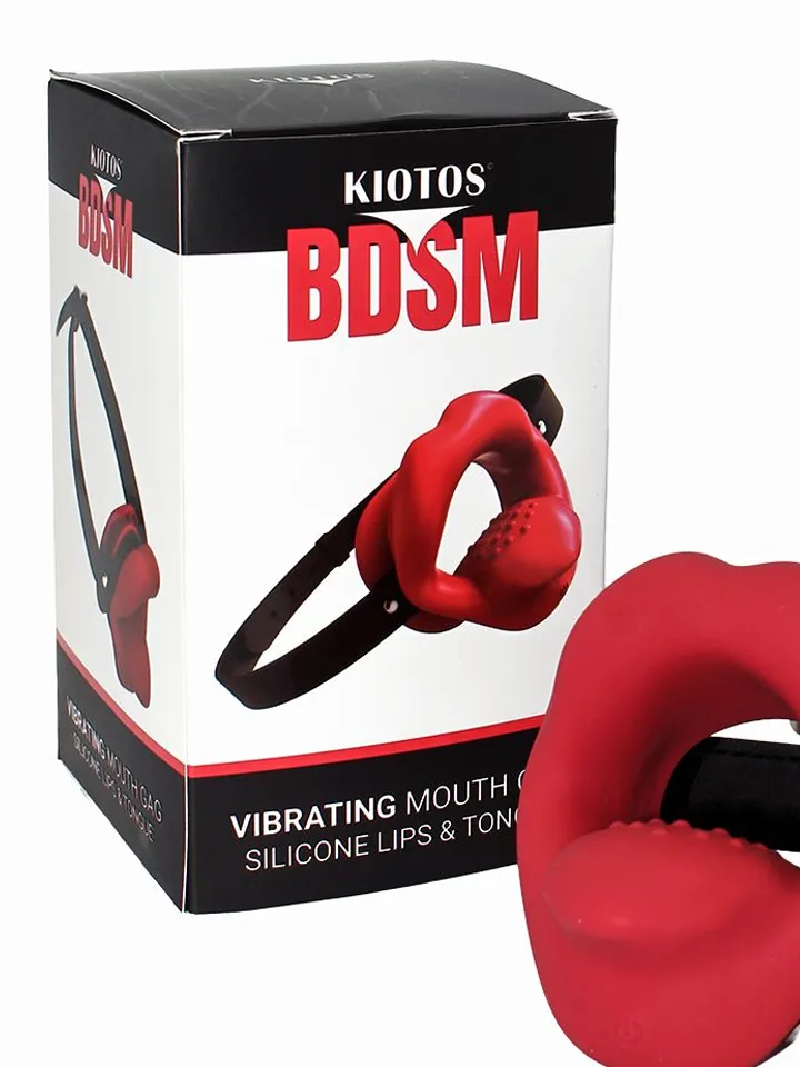 Vibrating Mouth Gag Silicone Lips & Tongue - Knebel 2 [full]