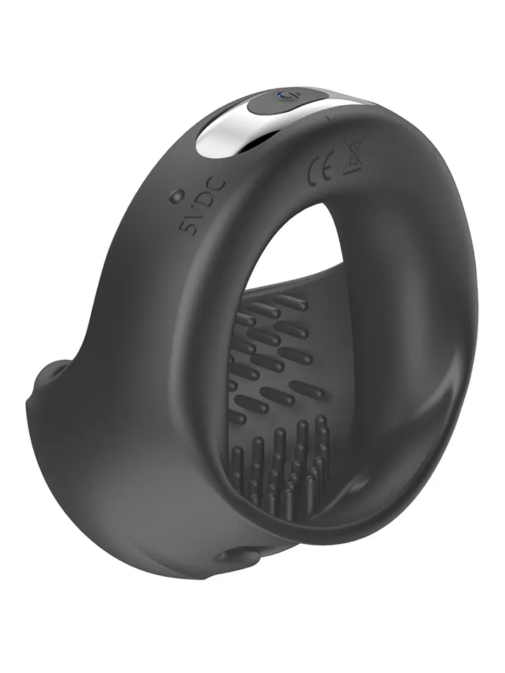 Vibrating Penis Ring With Ball Stimulation - Vibrierender Penisring 6