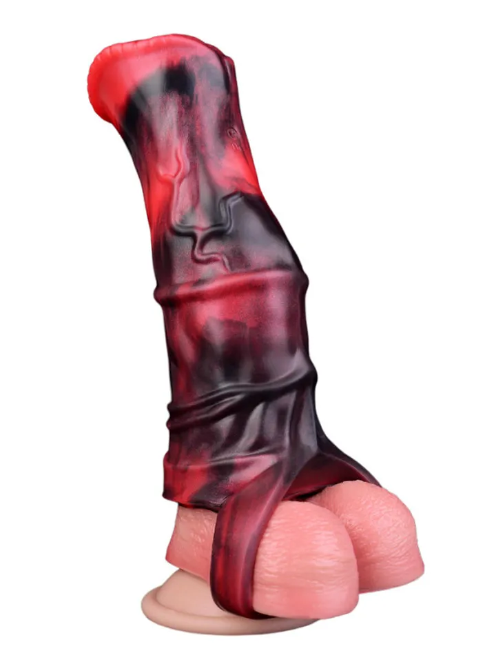 Vibrating Penis Sleeve 18,5 cm - Vibrierende Penis-Manschette 2 [full]