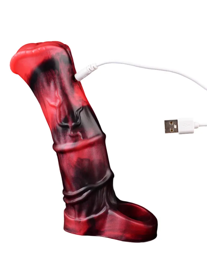 Vibrating Penis Sleeve 18,5 cm - Vibrierende Penis-Manschette 3 [full]
