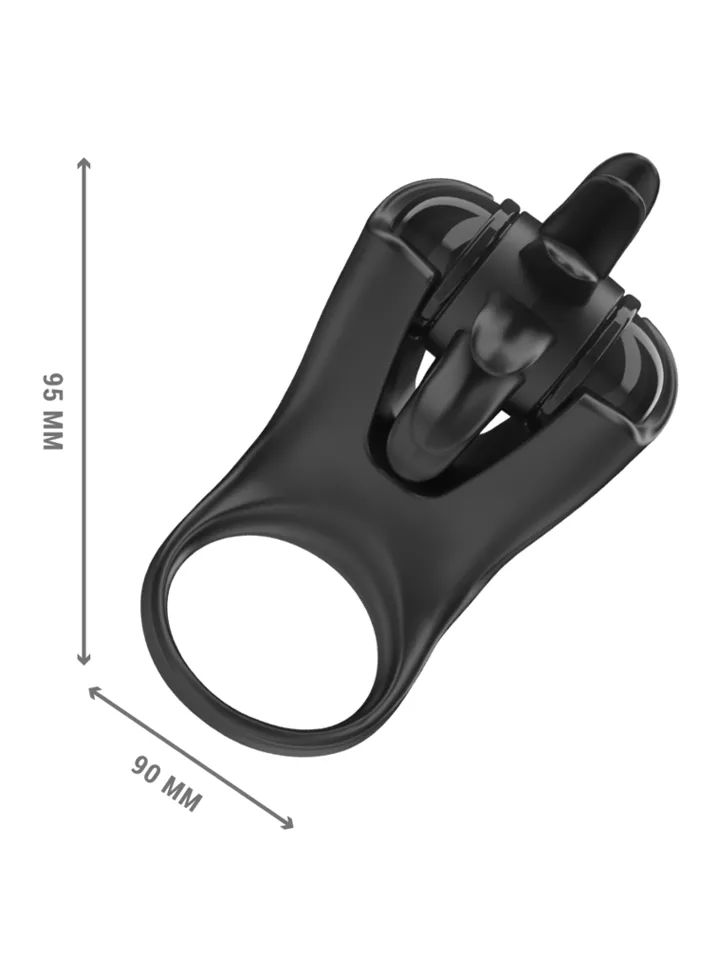 Vibrating Ring 10 Vibrations With Clitoris Stimulator - Vibrierender Penisring 4 [full]