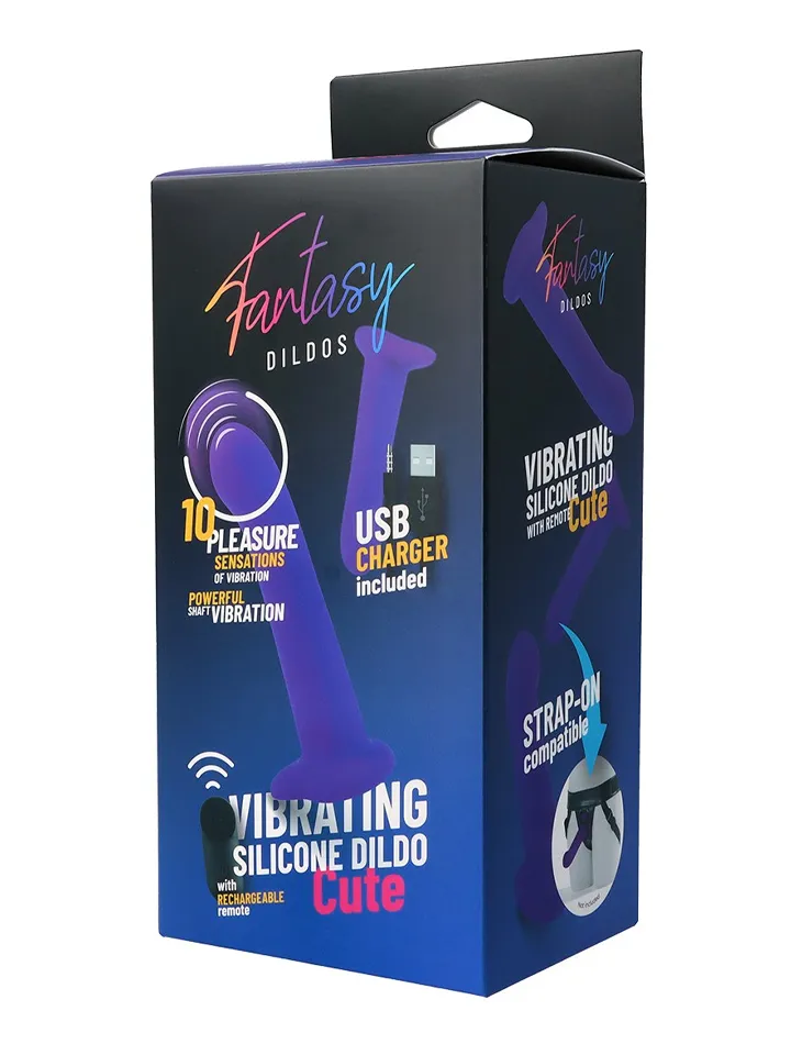 Vibrating Silicone Dildo With Remote 18 cm - Vibrierender Dildo 4 [full]
