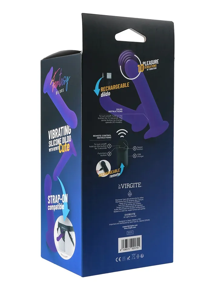 Vibrating Silicone Dildo With Remote 18 cm - Vibrierender Dildo 5