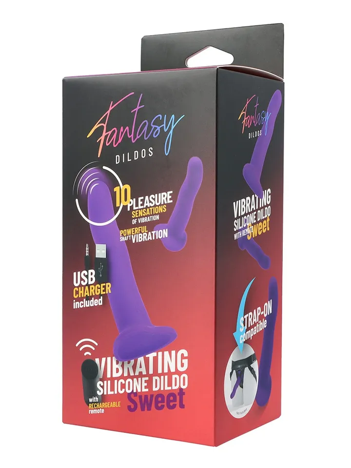 Vibrating Silicone Dildo With Remote Purple 18 cm - Vibrierender Doppel-Dildo 4 [full]
