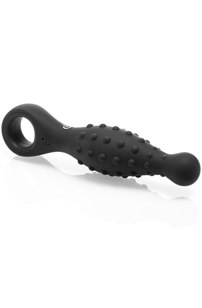 Vibrating Silicone Plug With Beads & Ring - Vibrierender Analplug 2