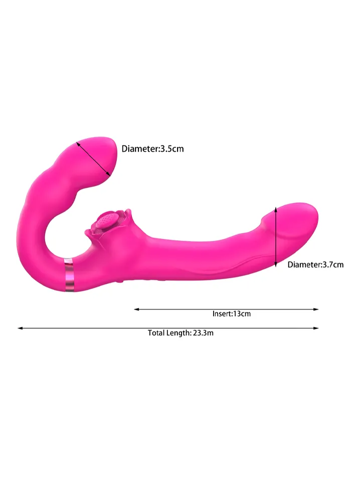 Vibrierender & Klopfender Riemenloser Strap-On - Strap-on 4 [full]