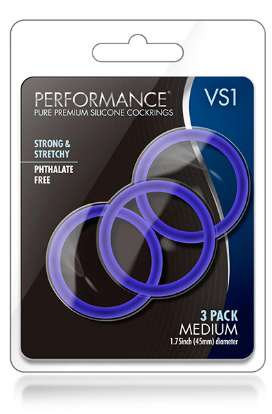VS1 Cock Rings Medium Indigo - Cockring-Set 2