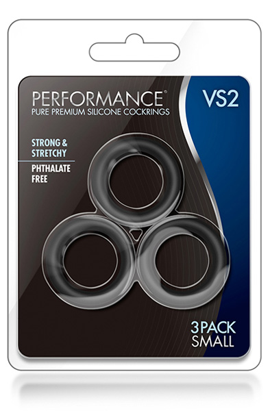 VS2 Cock Rings Small Black - Cockring-Set 2