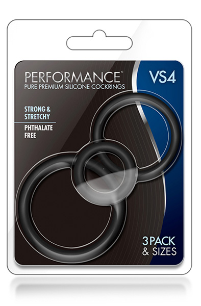 VS4 Cock Ring Set Black - Cockring-Set 2
