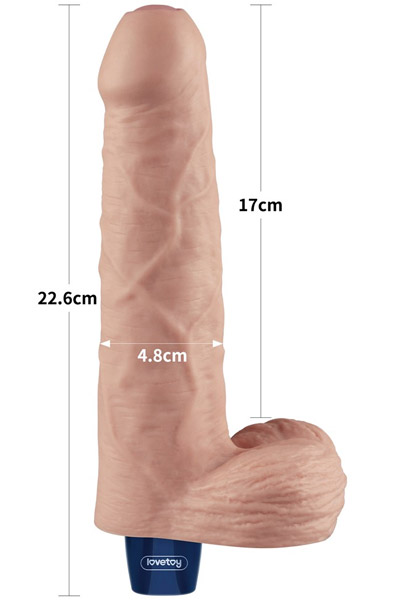 Wiederaufladbarer Vibrationsdildo 22,6 cm - Vibrierender Dildo 3