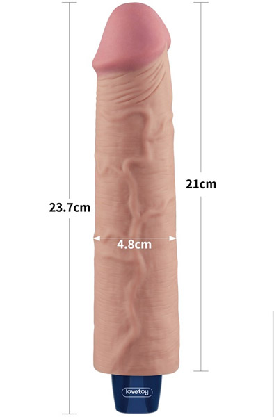 Wiederaufladbarer Vibrationsdildo 23,7 cm - Vibrierender Dildo 3