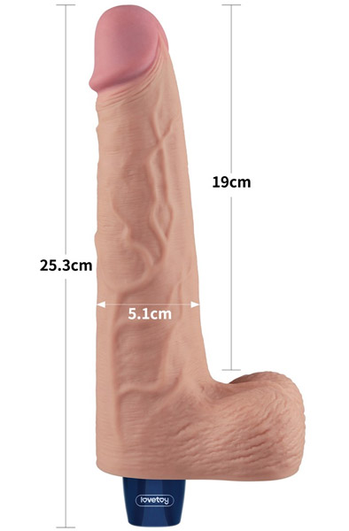 Wiederaufladbarer Vibrationsdildo 25,3 cm - Vibrierender Dildo 3