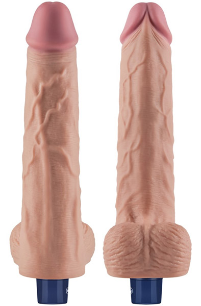 Wiederaufladbarer Vibrationsdildo 25,3 cm - Vibrierender Dildo 4